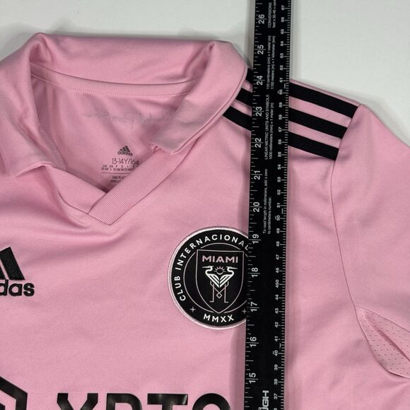 Adidas Inter Miami CF 2022/23 Home Match Jersey Pink Youth Size L H47819 - Picture 8 of 8